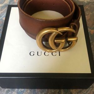 Gucci Marmont Tan Belt, size 80/32